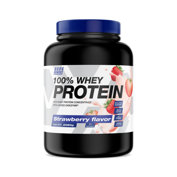 Revitalize Your Routine with 100% Whey Protein - Strawberry, 2280g