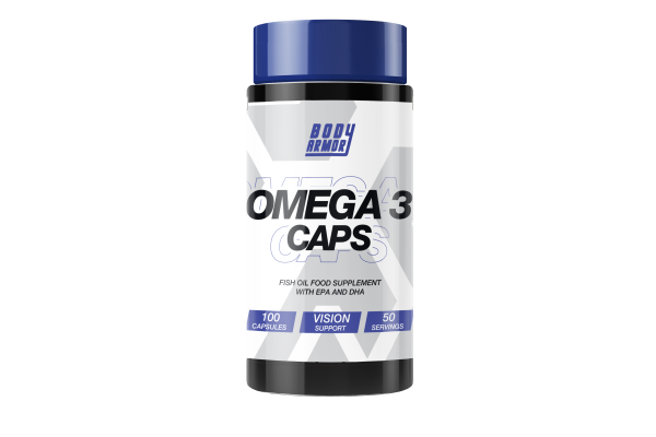 Omega 3 Caps - Fish Oil Food Supplement with EPA and DHA, 100 Capsules